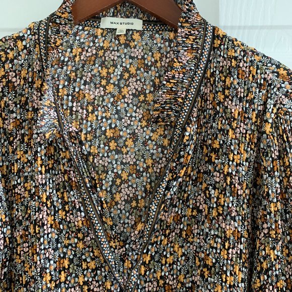 Max Studio Women's Necktie Blouse, Size XL - Picture 4 of 12